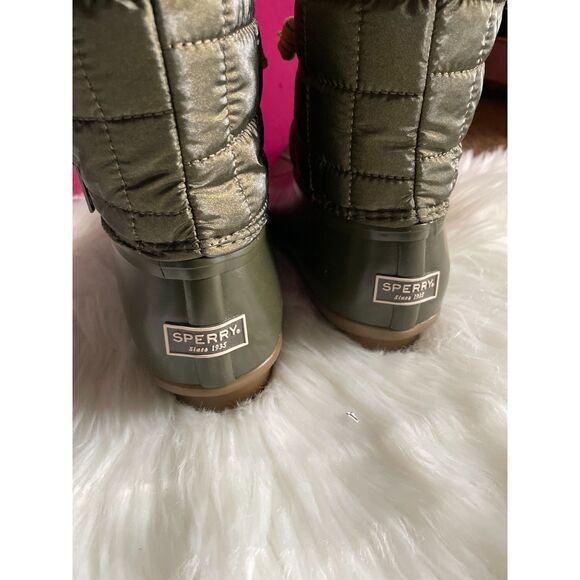 Sperry Saltwater Snow Boot Olive Women's 8.5 - Picture 3 of 4